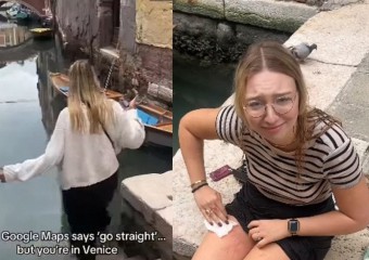 Туристка впала у канал у Венеції через Google Maps: курйозне відео стало вірусним