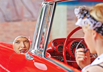 Автомобильная Америка 1950х начала 60х в цветных фотографиях